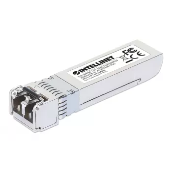 Modulo ricetrasmettitore Intellinet ottico, 10 Gigabit Fiber SFP+, 10GBase-SR (LC) porta multimodale, 300 m, lunghezza d'onda 850 nm, Ethernet, fibra ottica, compatibile HPE, conforme HPE J9150A / J9150D / JD092A / JD092B, tre anni di garanzia