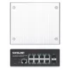 Intellinet 508278 switch industriale a 8 porte Gigabit Ethernet PoE+ L2+ gestito via web, 2x SFP, 30 W per porta, guida DIN, da -40 a 85 °C, IP30, senza ventola