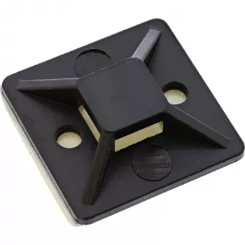 Supporti adesivi per fascette InLine 30×30 mm, nero, 10 pezzi