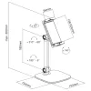 Supporto da tavolo per tablet InLine con base, fino a 12,9