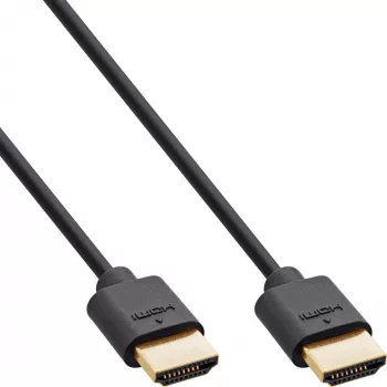 Cavo HDMI Slim Ultra High Speed M/M 8K4K placcato oro nero 2 m InLine