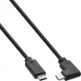 Cavo USB 3.2 Gen.2 InLine, USB-C maschio/maschio angolato, nero, 1 m