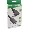 Cavo USB 3.2 Gen.2 InLine, USB-C maschio/maschio angolato, nero, 2 m
