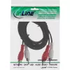 Cavo audio InLine, 2x connettore RCA maschio/maschio 15 m, nero