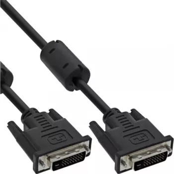 Cavo DVI-D InLine 24+1 connettore maschio/maschio Dual Link 2 nuclei in ferrite 3m