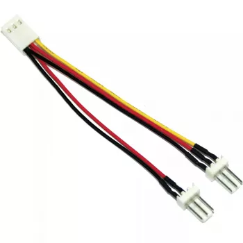 Cavo a Y adattatore per ventola InLine 3pin Molex connettore femmina / 2x 3pin Molex connettore maschio 100 pz.