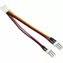 Cavo a Y adattatore per ventola InLine 3pin Molex connettore femmina / 2x 3pin Molex connettore maschio 100 pz.