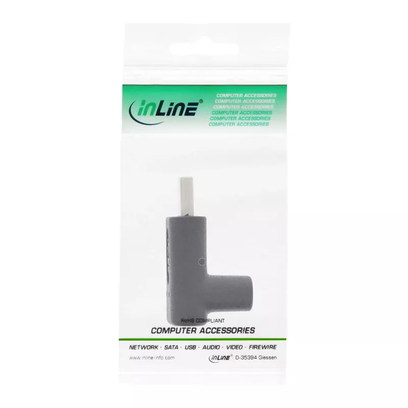 Adattatore USB 3.2 Gen.2 InLine 35807 USB-C maschio a C femmina angolare alto/basso