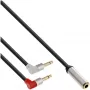 Cavo audio slim per sedile aereo InLine 2x 3,5 mm maschio a 1x femmina, 2 m