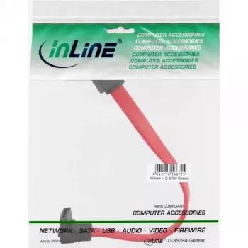 Cavo SATA InLine per connessioni 150/300/600 S-ATA, angolare con alette di ritegno, 90°, 0,15 m