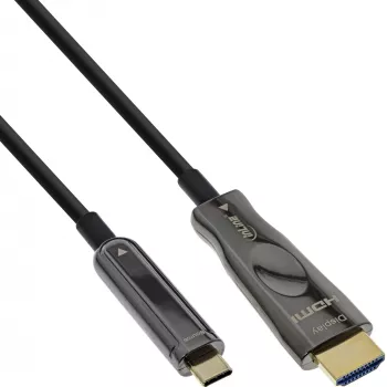Cavo USB Display AOC InLine, USB-C maschio a HDMI maschio (DP Alt Mode), 25 m