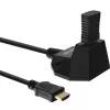 InLine HDMI Station, cavo HS HDMI con Ethernet, M/F, nero, contatti dorati, 5m