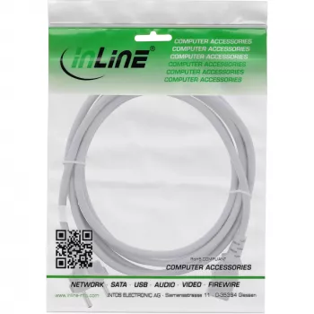 Cavo di alimentazione InLine, CEE 7/7 dritto / connettore IEC C13 3 poli, grigio, 1,8 m