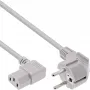 Cavo di alimentazione InLine, CEE 7/7 angolare / IEC C13 3 poli angolare, grigio, 1 m