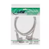Cavo di alimentazione InLine, CEE 7/7 angolare / IEC C13 3 poli angolare, grigio, 1 m