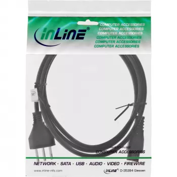 Cavo di alimentazione per notebook InLine 16656S spina Italia a connettore notebook 2,0 m