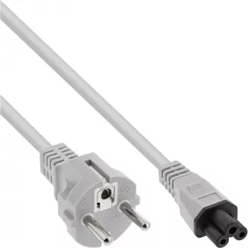 Cavo di alimentazione AC per notebook InLine CEE7/7 a connettore femmina C5, grigio, 0,5 m