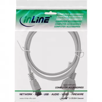 Cavo di alimentazione AC per notebook InLine CEE7/7 a connettore femmina C5, grigio, 0,5 m
