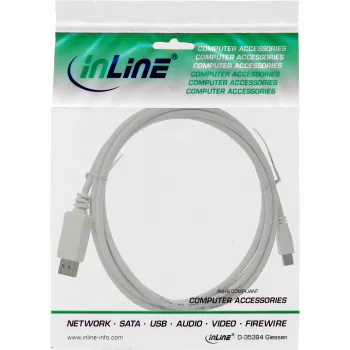 Cavo InLine Mini DisplayPort a DisplayPort bianco 1,5 m