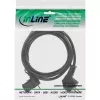 Cavo di alimentazione InLine, CEE 7/7 angolare / IEC C13 3 poli angolare a sinistra, nero, 3 m