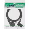 Cavo di alimentazione InLine, CEE 7/7 angolare / connettore IEC C13 3 poli angolare, 5 m