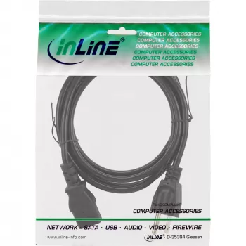 Cavo di alimentazione InLine spina USA / connettore IEC C13 3 poli, 18 AWG, 5 m
