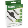 Cavo audio slim InLine 3,5 mm spina / connettore femmina con regolatore di volume 0,25 m