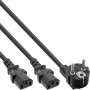 Cavo di alimentazione a Y InLine 1x CEE 7/7 angolare / 2x connettore IEC C13 3 poli, 5 m