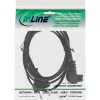Cavo di alimentazione InLine, spina Euro / connettore Euro8 angolare, nero, 3 m