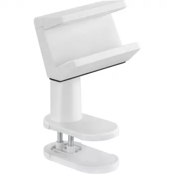 Supporto per ciabatta InLine 23196W girevole morsetto a molla bianco
