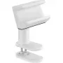Supporto per ciabatta InLine 23196W girevole morsetto a molla bianco