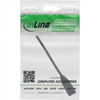 InLine protezione interfaccia RJ45 Cat.6A S/FTP, RJ45 M/F, nero, 0,2 m