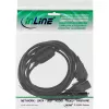 Cavo di alimentazione Y 1x CEE 7/7 / 3x connettore maschio IEC C13 a 3 poli InLine 16657G nero 1 m