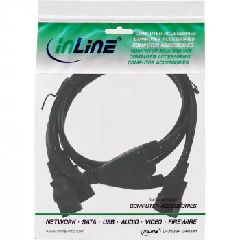 InLine cavo di alimentazione Y tipo F 1x IEC-C14 a 2x IEC-C13 5 m