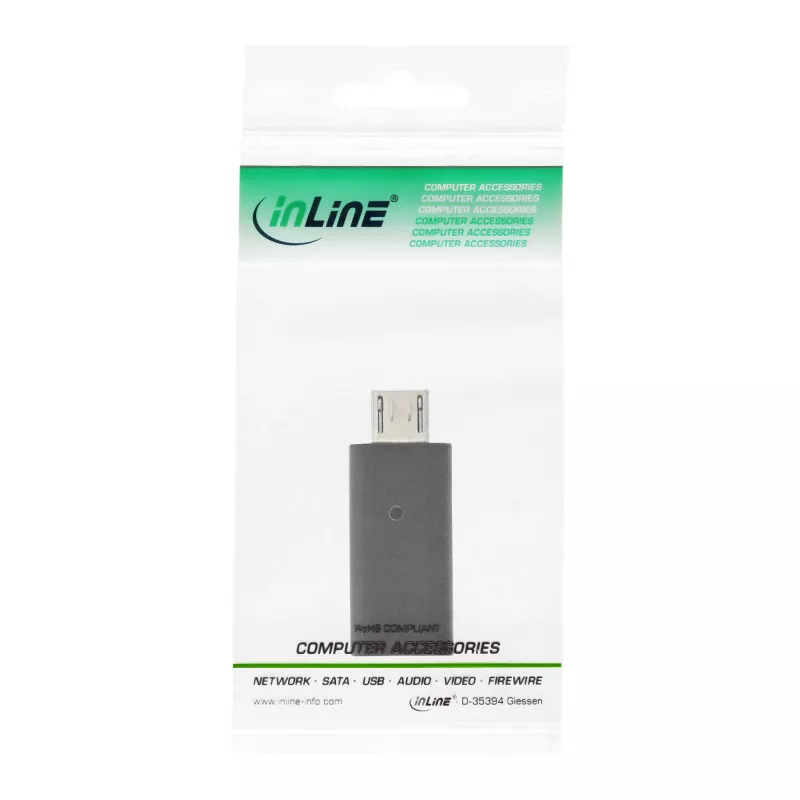 Adattatore USB 2.0 InLine 33302I connettore maschio Micro-USB a connettore femmina USB-C