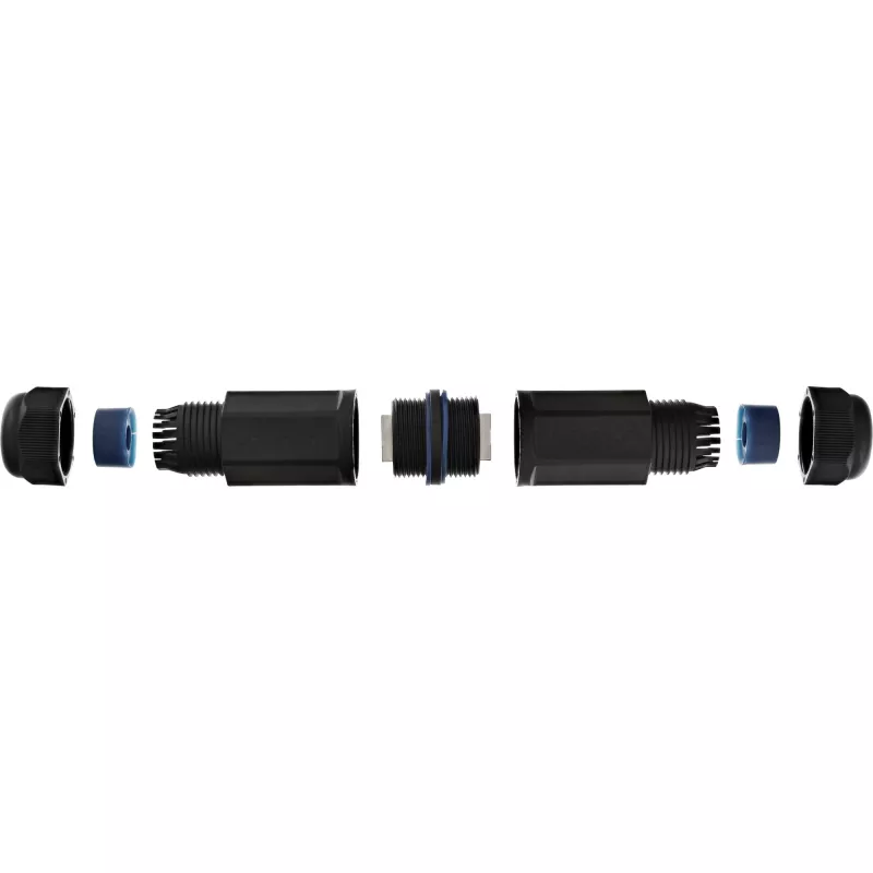 InLine giunto Cat.6, impermeabile IP67, 2x RJ45 F/F, 1:1