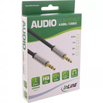 InLine cavo audio slim 3,5 mm maschio / 3,5 mm maschio, stereo, 3 m