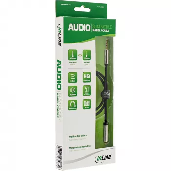 Cavo audio InLine slim 3,5 mm connettore maschio / femmina stereo 3 m