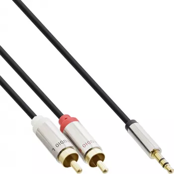 Cavo audio 3,5 mm connettore maschio / 2x connettore RCA 2 m InLine 99242