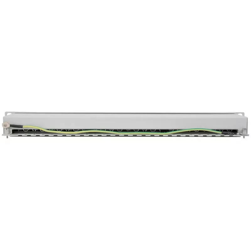 Patch panel Intellinet, Cat6a, FTP, 24 porte, 1U, schermato, barre LSA Top-Entry 90°, grigio