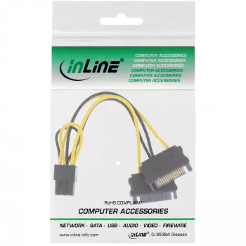 Adattatore di rete InLine 2x SATA / 6 pin per scheda grafica PCIe 26628B