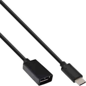 Cavo adattatore InLine USB 3.2 Gen.1x2, USB-C connettore maschio / A connettore femmina, nero, 0,15 m