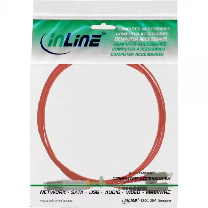 Cavo in fibra ottica duplex LC/SC 50/125µm OM2 5m InLine