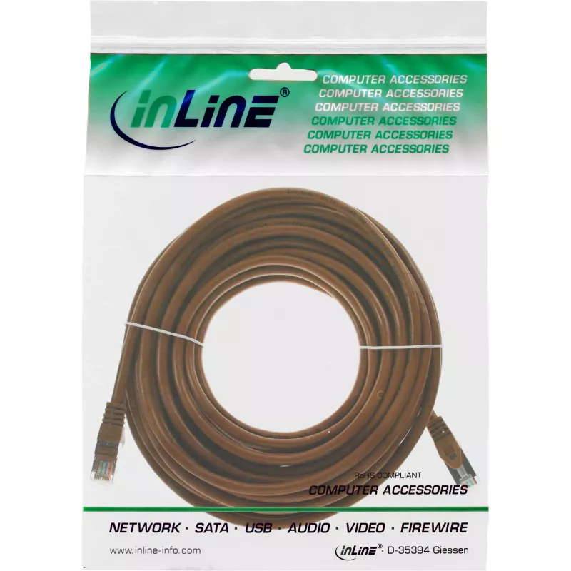 Patch cable SF/UTP Cat.5e marrone 5m InLine