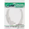 Cavo di alimentazione InLine, CEE 7/7 angolato / connettore IEC C13 3 poli, bianco, 3 m