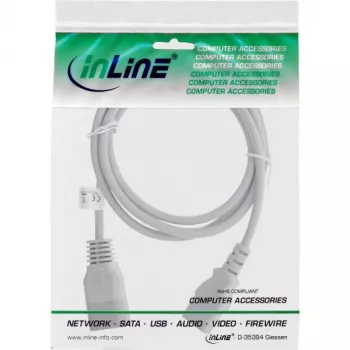 Prolunga cavo alimentazione C13/C14 InLine 16632G grigio 1,8 m