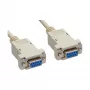 InLine Cavo null modem, DB9 femmina/femmina, clippato, beige, 2 m