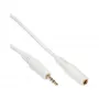 Cavo audio InLine jack 3,5 mm maschio/femmina, stereo, bianco/oro 5 m