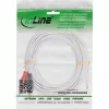 Cavo audio InLine 2x RCA maschio / jack 3,5mm maschio stereo bianco/oro 5m