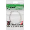 Cavo audio InLine 2x RCA maschio su maschio bianco / oro 2m
